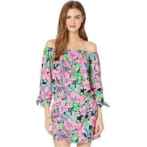 LILLY PULITZER OFF-THE-SHOULDER ROMPER XL